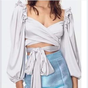 For love & Lemons Argent Wrap Blouse